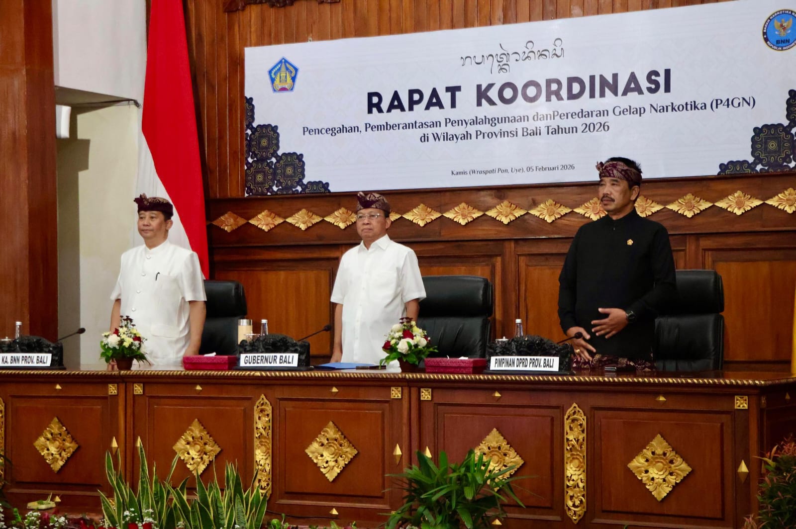 Rakor P4GN 2026, Gubernur Koster Tegaskan Penanganan Narkoba Harus Serius dan Terpadu