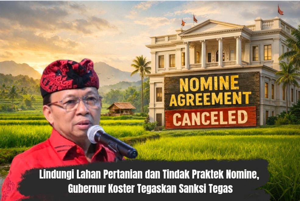 Lindungi Lahan Pertanian dan Tindak Praktek Nomine, Gubernur Koster Tegaskan Sanksi Tegas