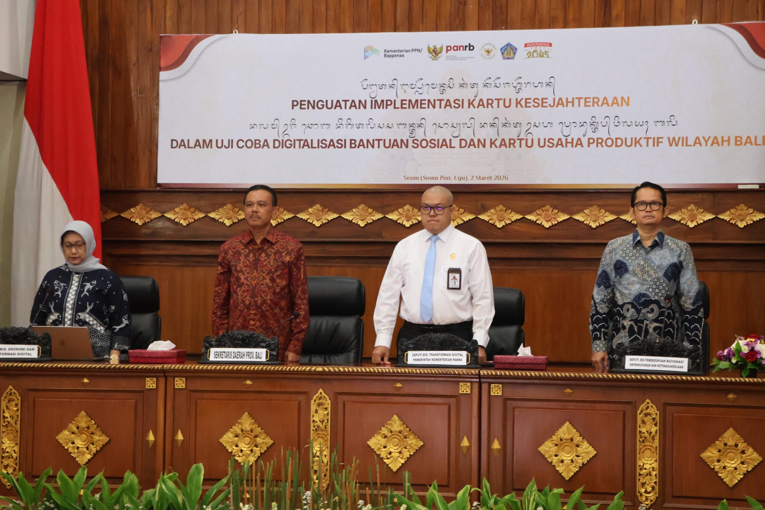 Sekda Dewa Indra Hadiri Audiensi Penguatan Implementasi Digitalisasi Kartu Kesejahteraan