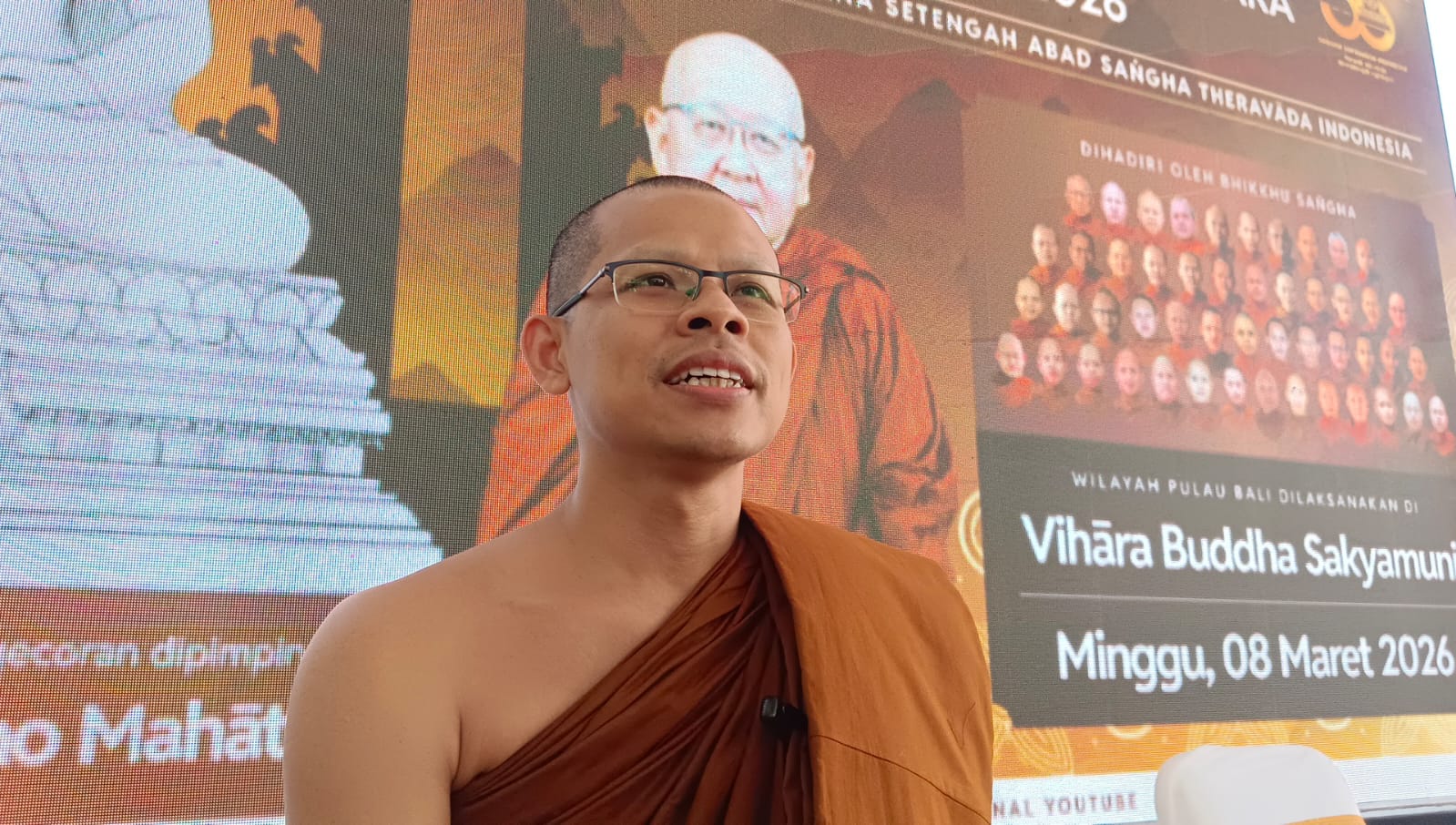 Ratusan Umat Hadiri Pengecoran Rupang Buddha Nusantara di Vihāra Buddha Sakyamuni Denpasar