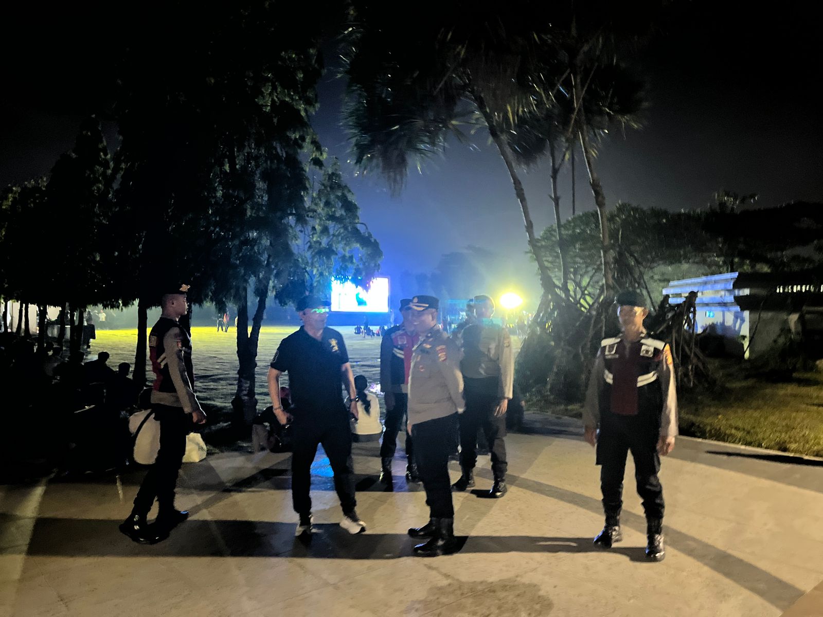 Pengamanan Nonton Bareng di Lapangan Renon, Polresta Denpasar Pastikan Situasi Kondusif