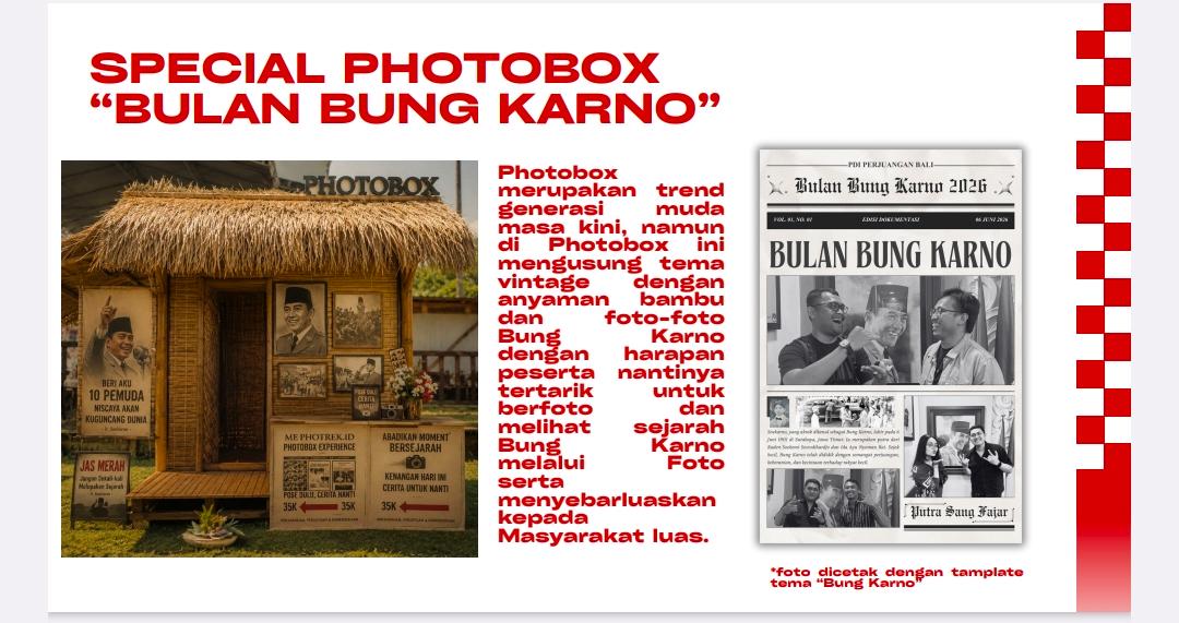 Photobox Vintage Bung Karno Hadir di Bali, Cara Kreatif Generasi Muda Mengenal Sang Proklamator