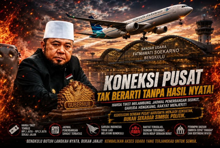 Koneksi Pusat Belum Mampu Dongkrak Transportasi Udara Bengkulu
